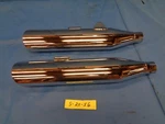 Harley 2008 Era Dyna Fxdf Cycle Shack Brand Chrome Oval Slip On Mufflers. Fixed Price $175.00.