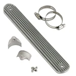 Lowbrow Customs Finned 12" Cast Aluminum Heat Shield Harley Chopper Sportster. Fixed Price $92.19.