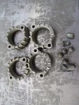 1983 Honda Nighthawk Exhaust Collars Nuts 18231-ME5-000. Fixed Price $35.00.