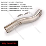 For Ducati Scrambler 800 821 Monster 797 Exhaust System Middle Connect Link Pipe. Fixed Price $61.40.